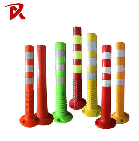 Latest company news about 2024 Road Safety PU 750mm Orange Flexible Traffic Bollard Reflective Delineator Warning Post