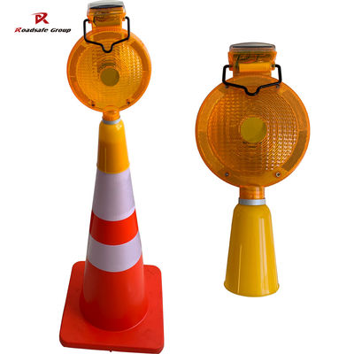 quality 185mm Garage Temporary Traffic Warning Light Intelligent Concrete Traffic Barriers factory