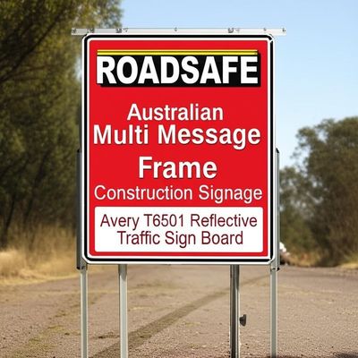 ROADSAFE Australian Standard Multi Message Frame Construction Signage ...
