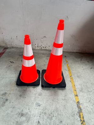 70CM Bell mouth PVC Road Cone Traffic Safety Flexible Cone
