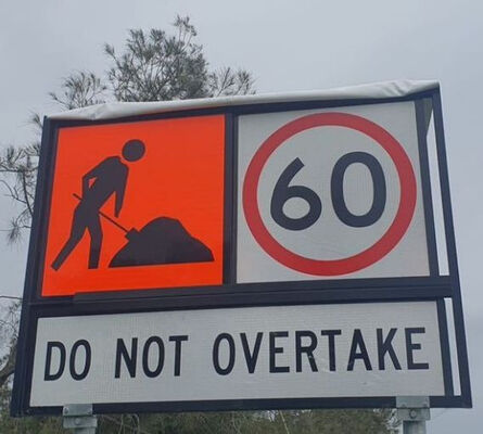 ROADSAFE High Visibility Traffic Sign Australian Standard Multi Message ...