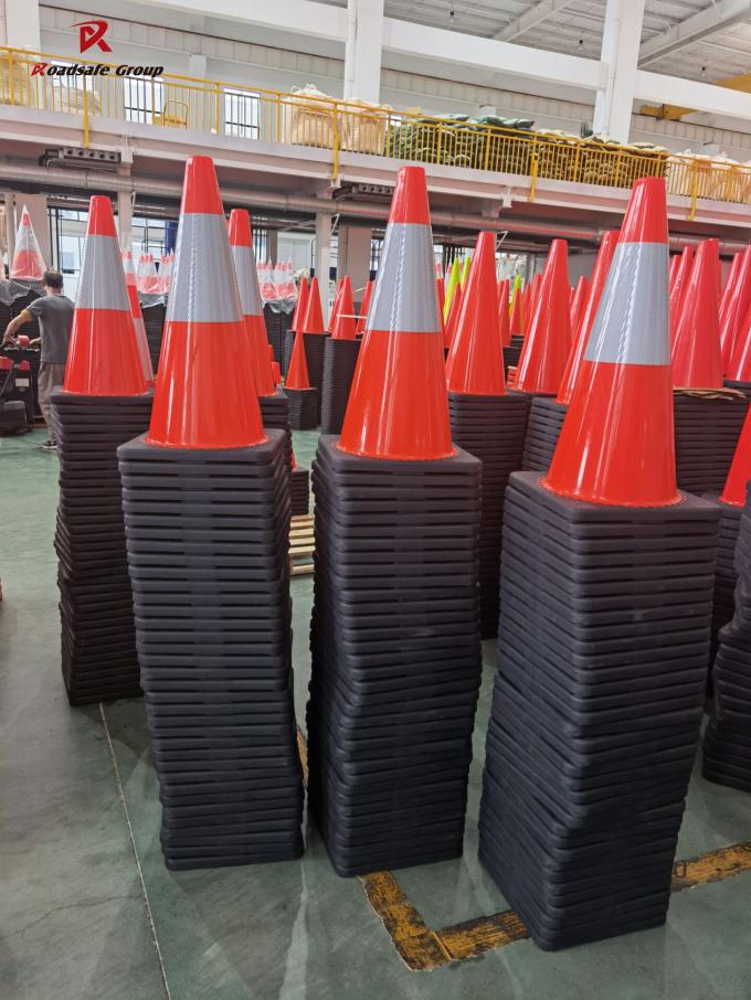 PVC Flexible Traffic Cones 45cm Height Road Warning Plastic Safety Cones 6