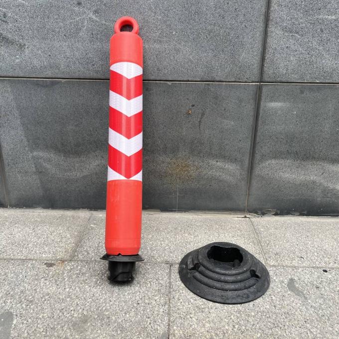 Rubber Post Divider High Flexible PU Warning Post Delineator Flexible Sign Posts ...