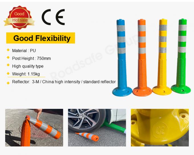 75cm Outdoor Road Safety Warning Durable Pu Plastic Traffic Warning Post 2
