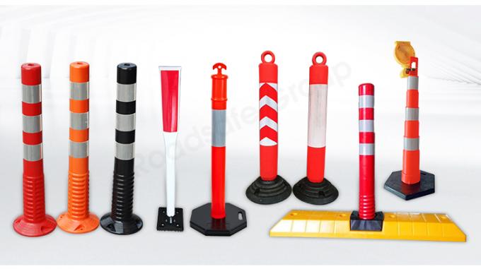 75cm Outdoor Road Safety Warning Durable Pu Plastic Traffic Warning Post 1
