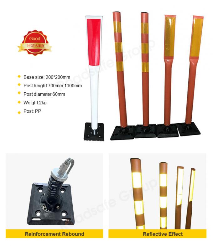 75cm Outdoor Road Safety Warning Durable Pu Plastic Traffic Warning Post 4