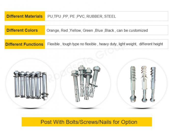 75cm Outdoor Road Safety Warning Durable Pu Plastic Traffic Warning Post 8