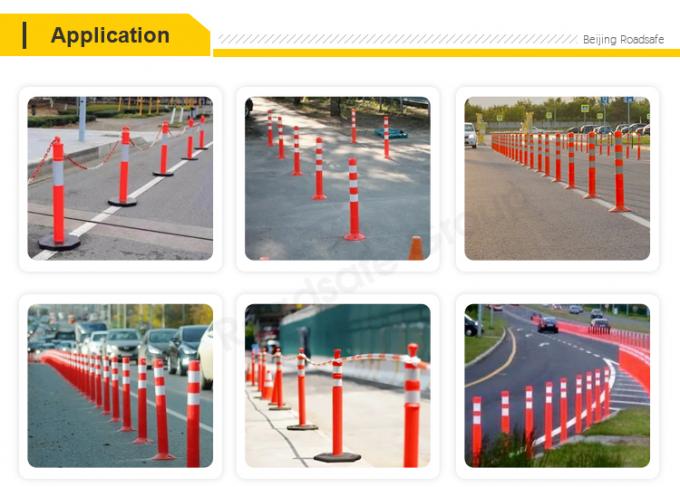 75cm Outdoor Road Safety Warning Durable Pu Plastic Traffic Warning Post 9