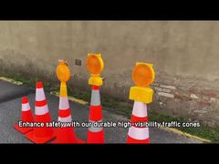 Traffic cone and warning light