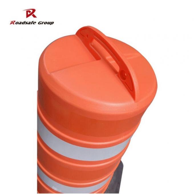 Highly Cost-effective HDPE Reflective Road Drum Warning Barrier For ...