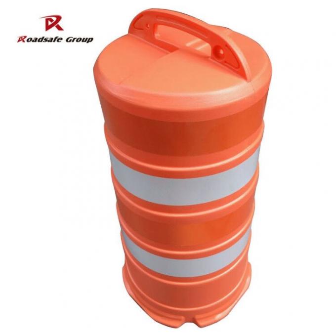 Highly Cost-effective HDPE Reflective Road Drum Warning Barrier For ...