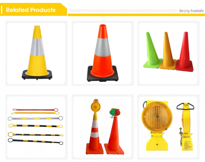 70CM Bell mouth PVC Road Cone Traffic Safety Flexible Cone