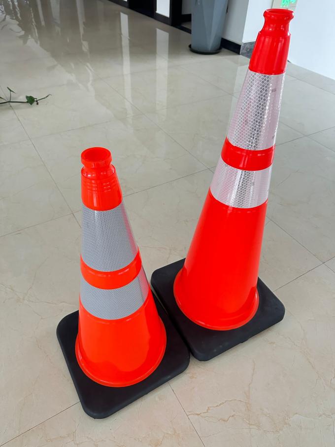 70CM Bell mouth PVC Road Cone Traffic Safety Flexible Cone
