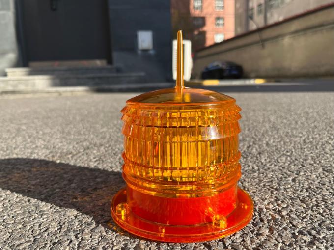 Rechargeable Solar Flashing Warning Light, Ø150mm × H180mm Magnetic LED ...